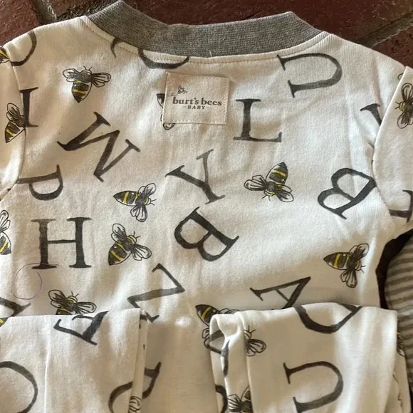 Burt's Bees Baby Pajamas Zip Front Non-slip Footed Pjs, 100% Organic Cotton‎ - Picture 6 of 9